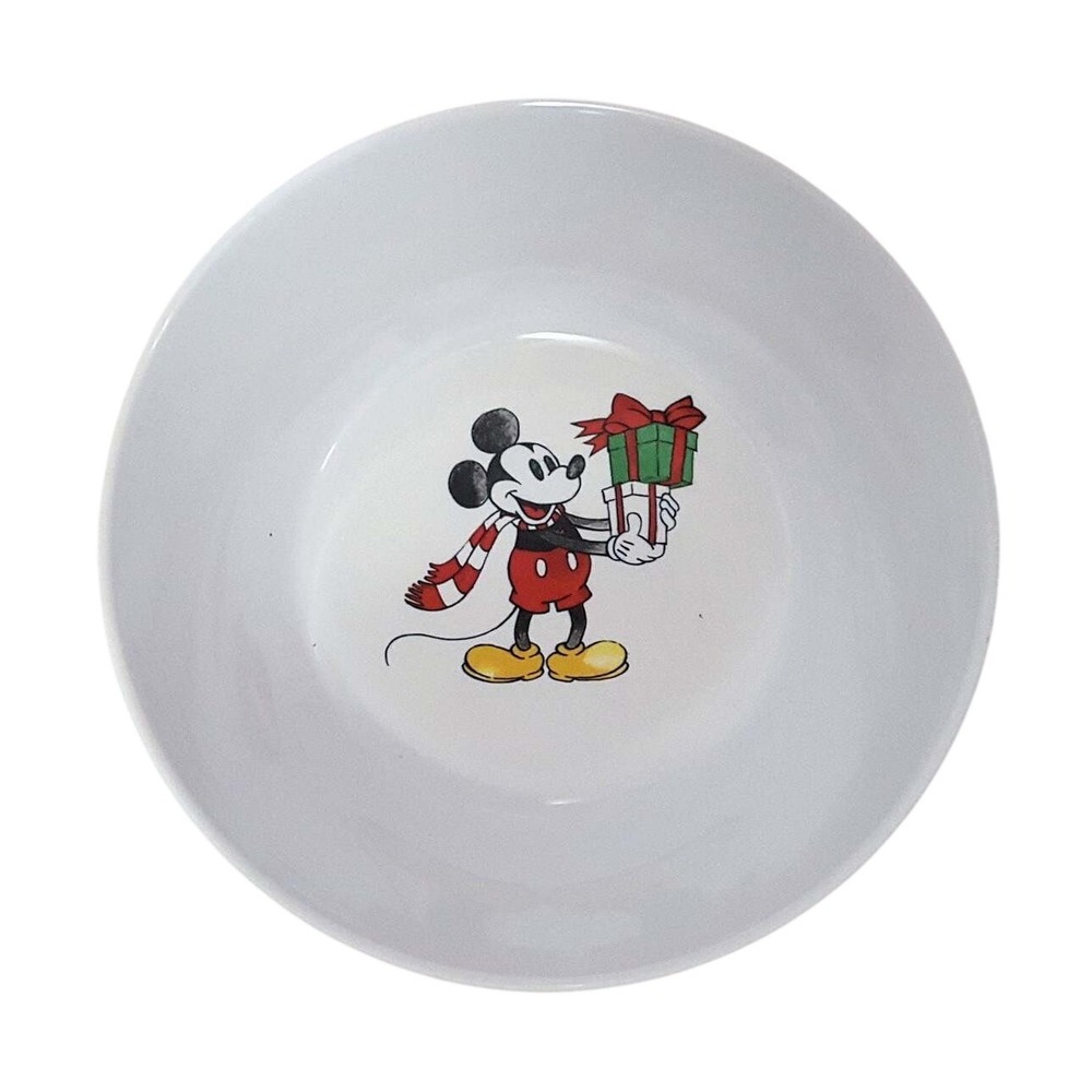 Pottery Barn Kids Mickey Mouse Holiday Melamine Bowls Set of 2 Christmas NEW